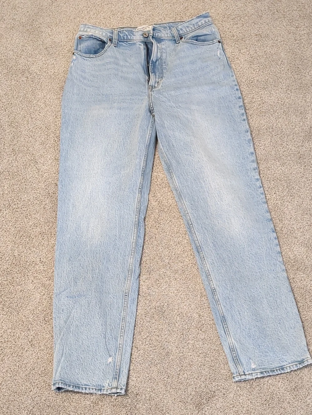 Abercrombie & Fitch The '90s Straight Ultra High Rise Size 30/10 Long - Picture 2 of 6